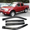 94407 Side Window Wind Vent Deflector,4pc Outside Mount Style Nice Sun Rain Guards Set,Window Visor fit for 2005-2022 Nissan Frontier Crew Cab with 4 Full Size Doors