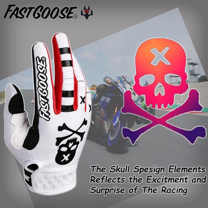 Dirt Bike Motorcycle Gloves - Motocross, Motorbike & ATV Off Road Racing Sports Cycling Gloves