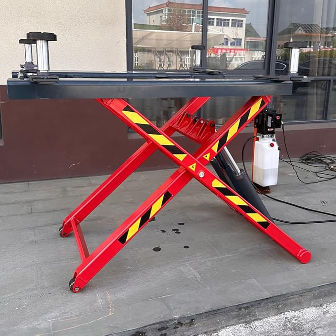 Portable Mid Rise Scissor Lift 6000LBS Lifting Capacity AK-X66 MAX. Lifting Height 48" Scissor Car Lift Scissor Jack for Home Garage and Shop