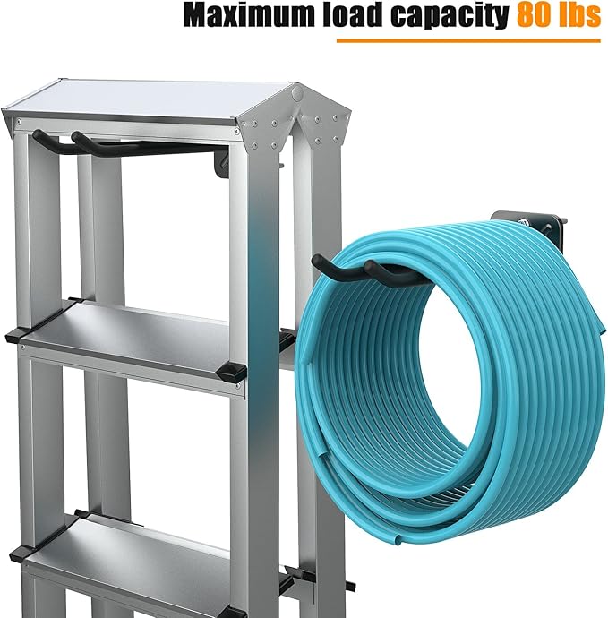 Garage Hooks, Heavy Duty Garage Hooks -12.4 Inch Wall Mount Hangers for Chairs, Power Tools, Garden Tools, Tires & More - Max 120 lbs (2-Pack)