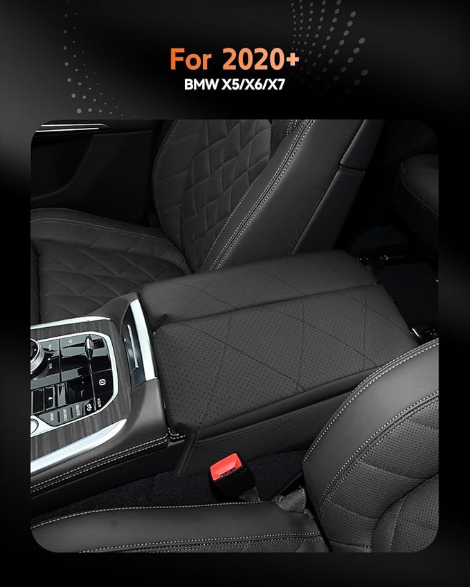 CDEFG for BMW X5/X6/X7 2020-2025 Center Console Cover Armrest Box Cover for X5, X6, X7 2020 2021 2022 2023 2024 2025 Accessories Console Arm Rest Protector