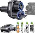 2025 Upgraded Cybertruck 2 in1 CCS & J1772 to Tesla (NACS) Adapter,250KW Fast Charging for Tesla Model 3/Y/S/X/Cybertruck, Compatible with CCS1 DC & J1772 AC Stations, Supports Level 1/2/3 Chargers