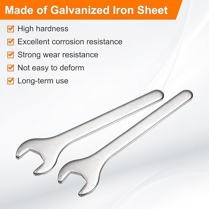 HARFINGTON 10pcs Small Wrench Open End Wrench 13x108x3mm Metric U-Shaped Single Open Ended Spanner Super Thin Small Flat Head Galvanizing Wrench for Automotive Repair Furniture Assembly
