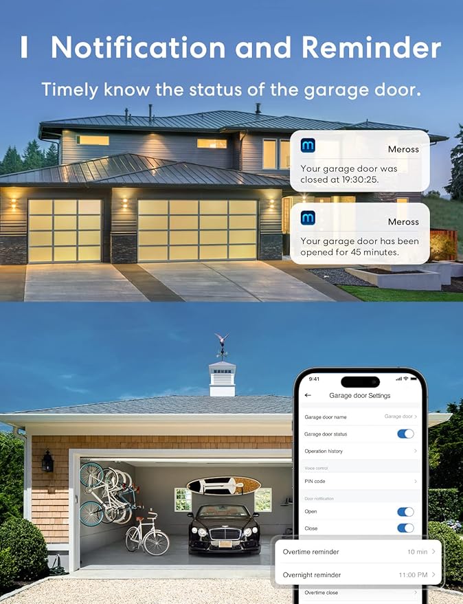 Smart Garage Door Opener Remote with External Antenna, Up to 3 Single Doors, Compatible with Apple HomeKit, Amazon Alexa,SmartThings, Google Assistant