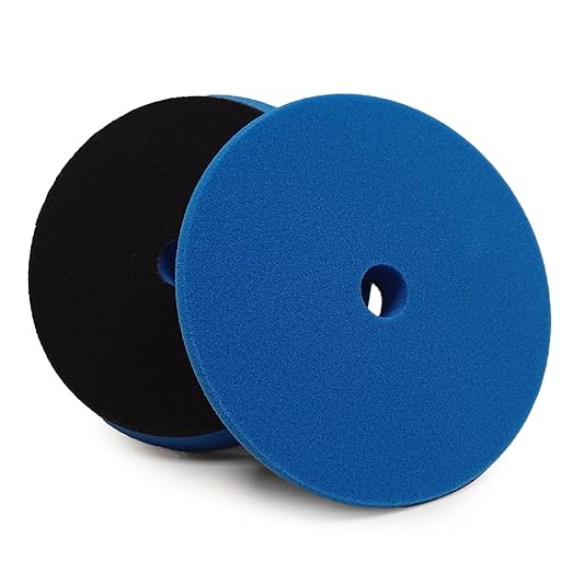 VPD SDO Blue Foam Polishing Pad - Premium Compounding & Polishing Pad for Heavy Defect Removal, Hard Paint & Deep Etching, Medium/Heavy Cutting Compounds, Tapered Edge, Made in USA, 6.5"