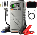 2025 Car Jump Starter with Air Compressor, Portable 6000A 150PSI Car Battery Jump Pack with Digital Tire Inflator for 10L Gas/9L Diesel,12V Power Jump Box