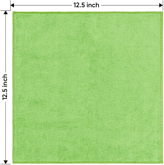 HOMEXCEL Microfiber Cleaning Cloth 12 Pack, 12.5 x 12.5 Inch Microfiber Towels for Cars, Ultra Absorbent Cleaning Rags, Lint Free Cleaning Towels for Household, Kitchen, Window, and Car, Multicolor