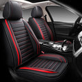 Car Seat Covers Full Set, Universal Faux Leather Car Seat Covers, Waterproof Breathable Automotive Seat Covers for Most Sedans SUV Trucks, Wine Red
