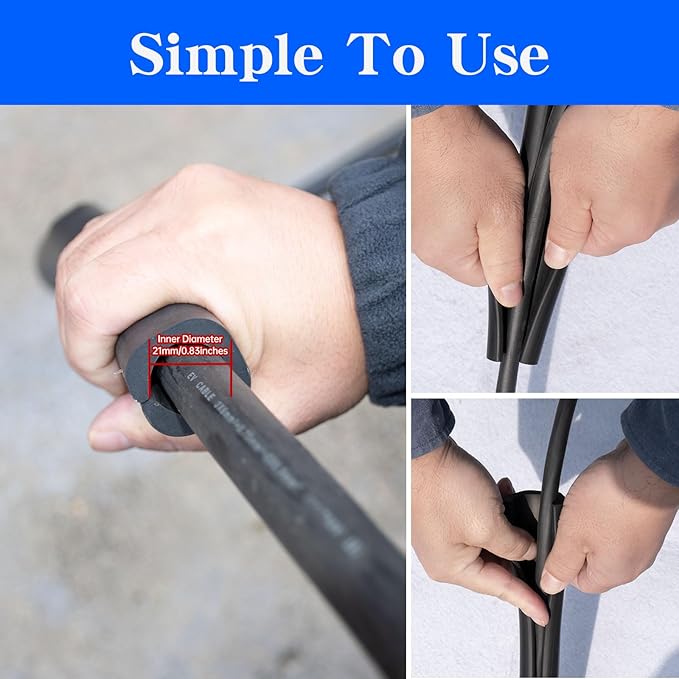 EV Charger Cable Protector, Garage Door Pass Through, Electric Car Charging Cable Protector, Heavy-Duty Soft Rubber, ID 21mm, for Tesla Gen 2 (Model 3/Y/X/S) and J1772 Wall Connectors