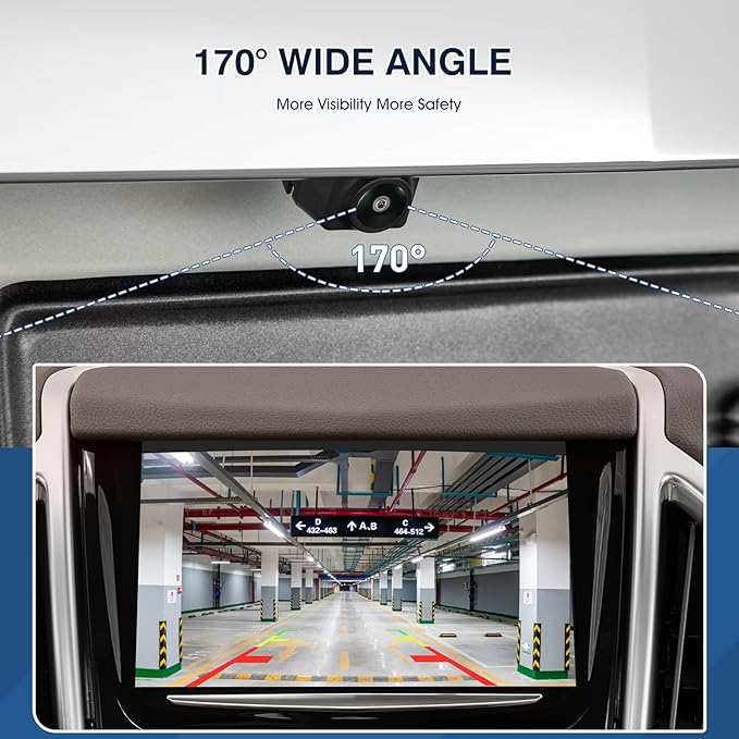 Rear View Backup Camera Fit for Cadillac SRX 2010-2016, Reversing Parking Assist Camera OE Replacement 20910350 15926122 22915398 (6 Plug pin Holes)