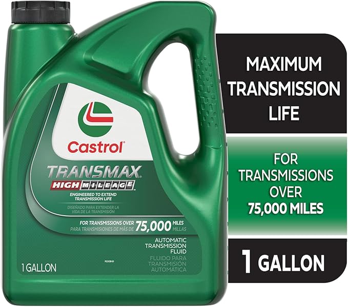 Castrol Transmax High Mileage Automatic Transmission Fluid, 1 Gallon (Pack of 3)