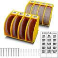 5 Inch Professional Sanding Discs Storage Bins - 8 Bins Set for Efficient Organization, Offset Snap-On Connection, Grit Classification, Space-Saving Design and Versatile Application, Yellow