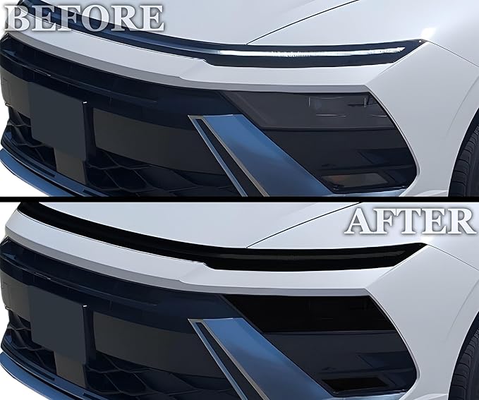 BOGAR TECH DESIGNS Precut for Hyundai Sonata 2024-2025 Full Headlight Taillight Tint Kit, Dark Smoke