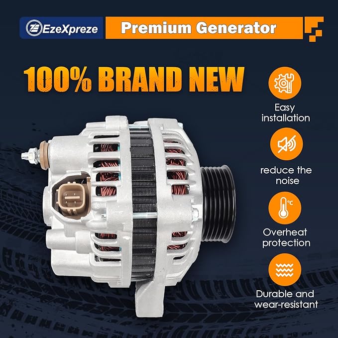 EzeXpreze Honda Civic Acur.a Alternator Replacement for 2001 2002 2003 2004 2005 EL L4 1.7L, 70AMP CCW 06311PLM505RM 31100-PLM-A01A02 02RM AHGA50 64 A005TA6991A 7091 7191 ZC 400-48035 13893N