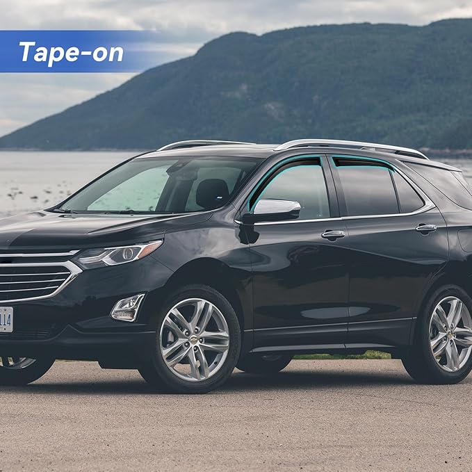 Window Visors Rain Guards for 2010 2011 2012 2013 2014 2015 2016 2017 Chevy Equinox, Out-Channel Window Vent Wind Deflectors Visors Shades for 10-17 Equinox