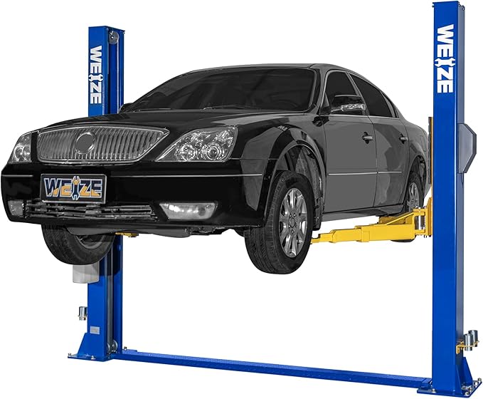 WEIZE 2 Post Automotive Car Lift, 12,000 lbs Capacity,220V 4HP Powerful Motor with Single Point Lock Release for Repaire Shop