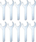 HARFINGTON 10pcs Small Wrench Open End Wrench 28x135x2.8mm Metric U-Shaped Single Open Ended Spanner Super Thin Small Flat Head Galvanizing Wrench for Automotive Repair Furniture Assembly