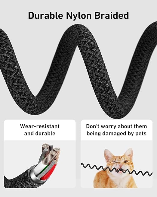USB A to USB C Cable 3FT/6FT, Coiled USB C Cable for Car, 66W USB C Cable Fast Charging 3A USB C iPhone Cable Compatible with iPhone 16/15/Samsung Galaxy S20 S10 Plus Note 10 9 and More USB C Devices