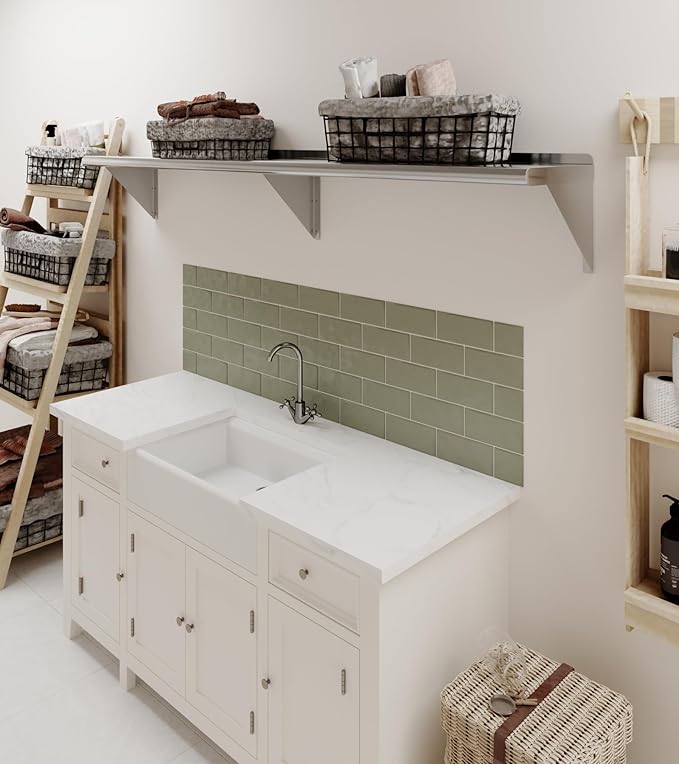 AmGood 72" Long X 12" Deep Stainless Steel Wall Shelf | NSF Certified | Appliance & Equipment Metal Shelving | Kitchen, Restaurant, Garage, Laundry, Utility Room