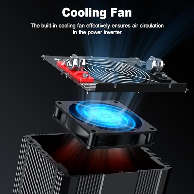 5600W Power Inverter,Peak Power 11200W 12V DC to AC 110120V,Remote Control with 4AC Outlets and3.1USB Port,LCDDisplay for Outdoor Activities,Emergency
