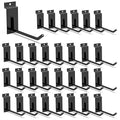 3-H Slatwall Accessories - 30 Pack, 4 Inch Slat Wall Hooks & Hangers, Heavy Duty, Proslat Compatible