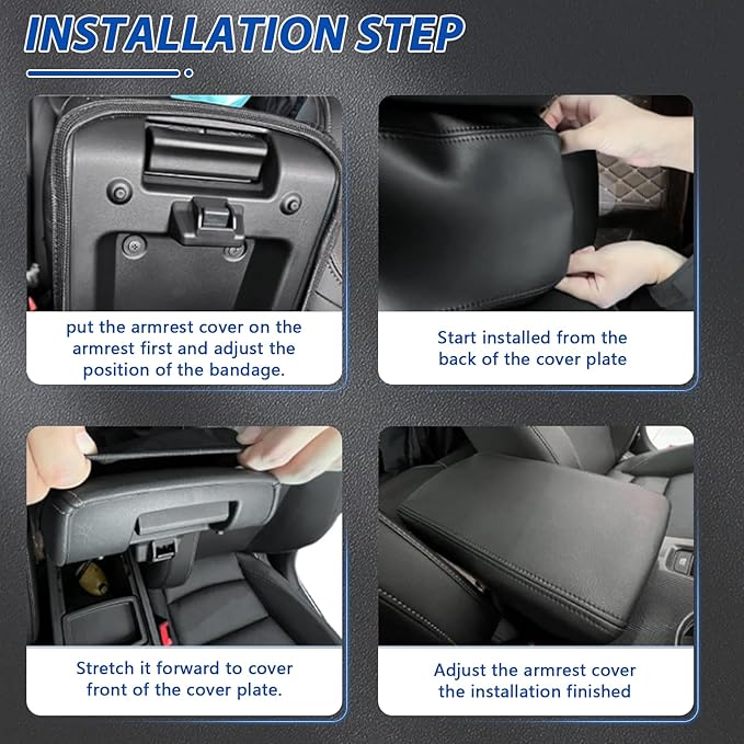 Center Console Cover Compatible with 2025 Subaru Forester, Leather Armrest Cover Arm Rest Box Lid Cover