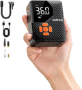 AstroAI L7 Mini Tire Inflator Portable Air Compressor,150 PSI Cordless Car Tires Air Pump with LED Lights&Pressure Gauge,Auto Shut-Off - Tire Pump for Auto,Motorcycle, Bicycle, Ball Orange