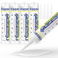 RV Roof Sealant, Self Leveling Lap Sealant White, RV Caulking Sealant Waterproof, Flexible & Non-Cracking, RV Lap Sealant for Camper, Trailer & Motorhome Roof Repair, Secure Odorless (4 Pack)