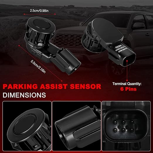 Parking Assist Sensor Compatible with Toyota RAV4 2014-2018,Tacoma 2015-2022,Tunder 2014-2021,Replace#89341-0C010 89341-0C020 PPS65 1PCS Parking Sensors