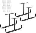 Sinoer Garage Ceiling Storage Hooks,Wall Mounted Hooks, Heavy Duty Utility Hooks for Ladder,Bike,Wood, Tools & Other Bulky Items (4 Pack, Black)