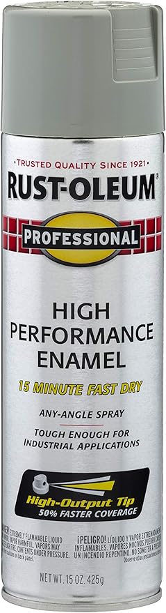 Rust-Oleum 7519838 Professional High Performance Enamel Spray Paint, 14 Oz, Stainless Steel