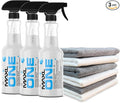 MAXLONE ™ Car Spray with Triphene® Technology, Quick Spray & Wipe All Purpose Waterless Detailer Clean, Shine, Protect Paint, Glass, Wheels, Trim Without Pre-Washing (3, 20oz w 6 Micro Fiber Cloth)