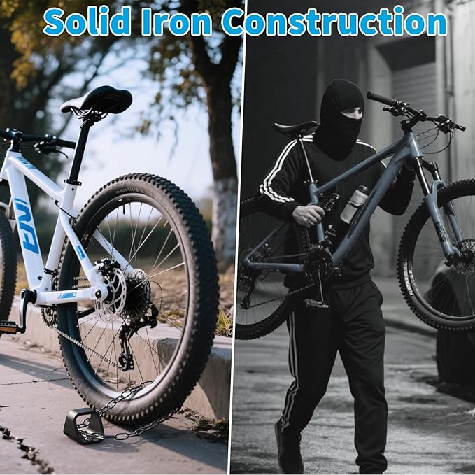 KHAMAL Security Anchor for Chain With 2 Protected Expansion Bolts - Heavy Duty Security Ground Anchor, Anti Theft Floor and Wall Ground For Motorcycle, Bicyle, Trailer, Scooter Bike Lock