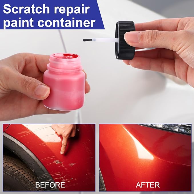 Maxcheck 180 Pcs Empty Touch Up Paint Bottles Container 1oz 30ml Reusable Small Paint Bottles with Brush Applicator and Mixing Ball for Fix Chips Scratches Auto Car