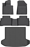 Wayhigh-All Weather Floor Mats and Cargo Liner Set Fit for Kia Sportage 2025 2024 2023(Gas ONLY) TPE Car Mats Waterproof Anti-Slip Rubber Floor Liners for Kia Sportage Accessories
