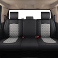 JOJOBAY Car Seat Covers for Dodge Ram,Fit Ram 2009-2025 1500/2500/3500 Pick-up Truck,Crew,Regular,Quad,Mega Cab,Waterproof Synthetic Leather Rear Seat Cover,Black-Grey