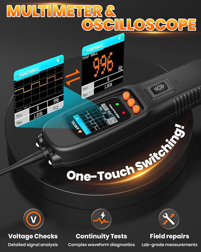 ANCEL PB500 Automotive Power Circuit Probe Tester Kit, 12/24V Car Electrical Short/Open Breaker Finder, AC/DC Diode Resistance Frequency Injector Relay Tester, Duty Cycle,Digital Multimeter/Ohmmeters