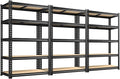 REIBII 2020LBS Storage Shelves 5 Tier Garage Shelving Heavy Duty Adjustable Garage Shelves, Utility Rack Shelf, Shelving Units for Storage Warehouse Pantry Closet, 35.5" W x 11.9" D x 72" H, 3 Pack