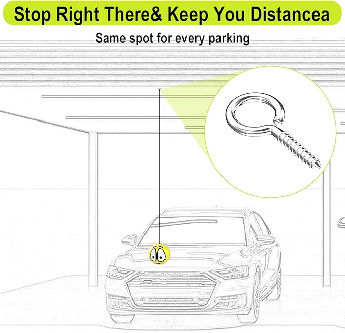 Garage Parking Aid Ball, Parking Guide System for Car Accessories, Stop Indicator, Parking Assist Ball, Aid-Parking Kit, Garage Car Stopper, Pack of 2