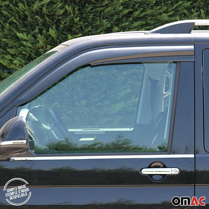 OMAC Window Visor Vent Rain Guard Deflector for Mercedes Metris 2016-2024 Smoke 2X