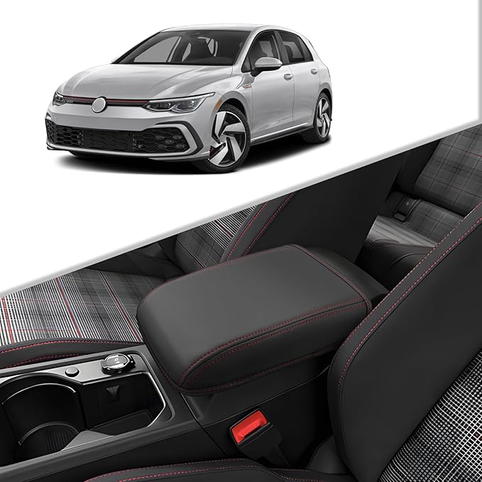 CDEFG for Volkswagen Golf R VW GTI Golf 8 MK8 2020-2025 Center Console Cover Armrest Box Cover for Golf R/GTI Golf8 Accessories Console Arm Rest Protector