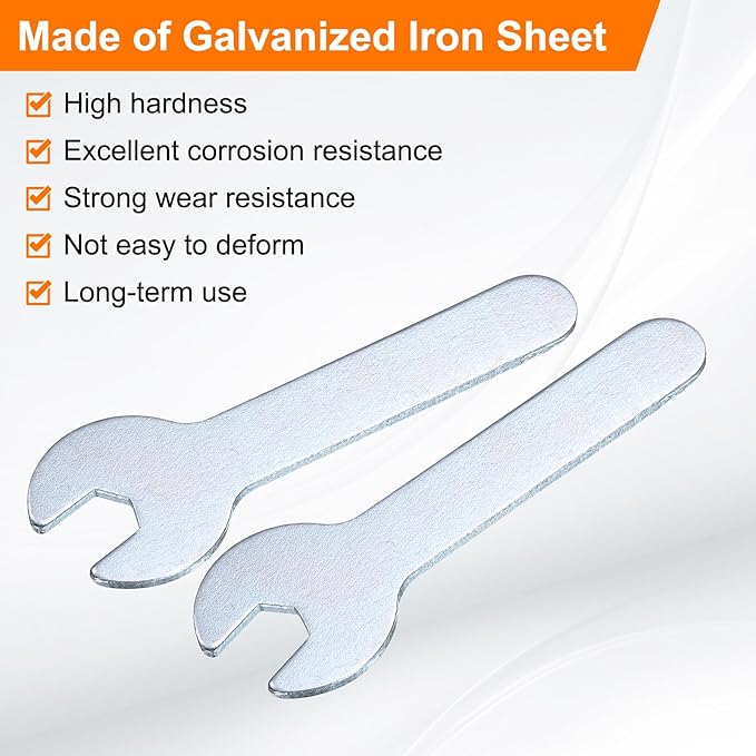 HARFINGTON 10pcs Small Wrench 7x66x1.5mm Metric U-Shaped Single Open Ended Spanner Super Thin Flat Head Galvanizing Wrench for Automotive Repair Furniture Assembly