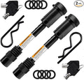 Trailer Hitch Locks, 5/8" Dia 4" Long Hitch Lock with Safety Clip Fits Class III IV V 2",2-1/2" & 3" Hitches, Hitch Lock with Anti-Rattle O-Rings for Trailer Truck Car Boat(2 Pack)
