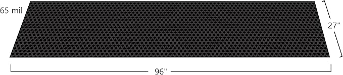 G-Floor Performance Vinyl Garage Runner Small Coin Pattern (Midnight Black, 27" x 96")
