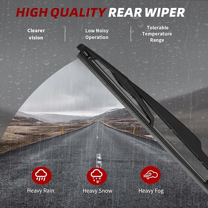 OTUAYAUTO Premium Windshield Wiper Blades - Replacement for Ford Edge 07-14, Lincoln MKX 07-15 - Precision Fit, All-Weather Performance, Front and Rear Wiper Blades, J/U Hook - 26"+20"+14" (Pack of 3)