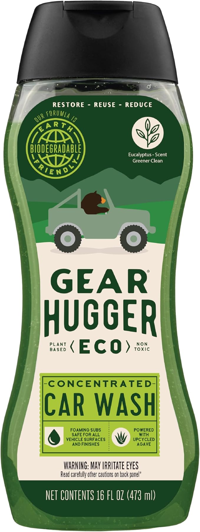 Car Wash Soap (16 oz, Pack of 1) – Eco-Friendly Car Cleaner, Biodegradable Car Wash with Natural Saponins & Eucalyptus – Safe Car Soap for All Vehicle Surfaces