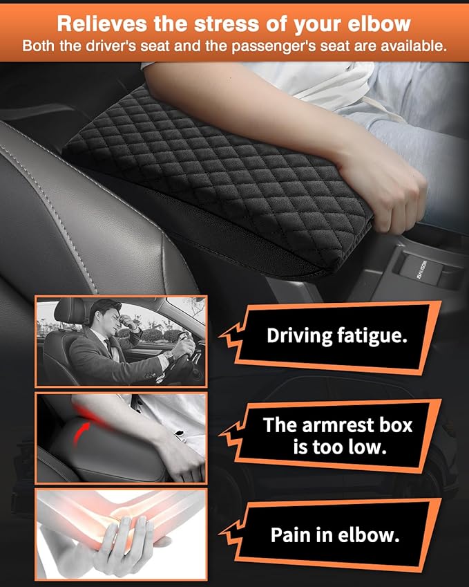 Shademax Center Console Cover Subaru Crosstrek 2024 2025 2026/2024 2025 2026 Impreza Accessories Armrest Cover Cushion Pad Cover PU Leather Middle Console Cover Armrest Seat Box Portector Anti-Scratch