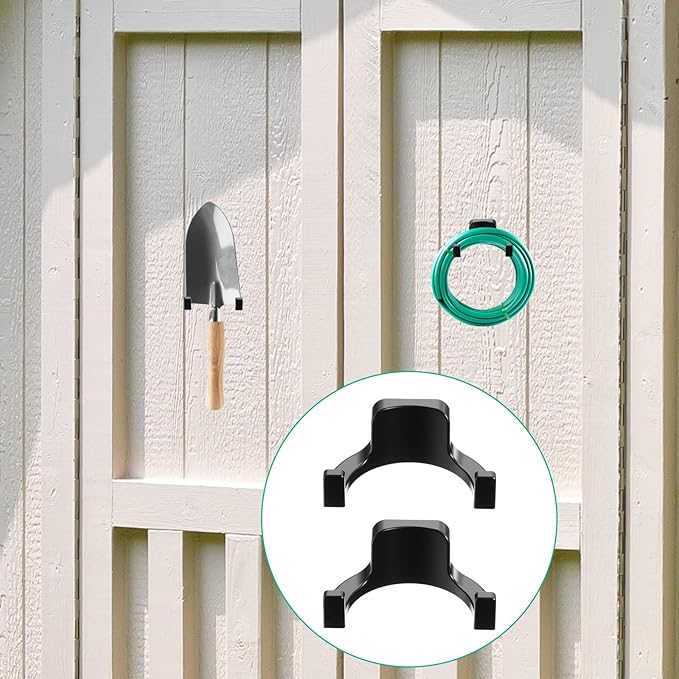 8 Pcs Shed Storage Tool Hooks Accessories Compatible with Suncast, Compatible with Craftsman for Hanging Shelves Accessories Part, Storage Sheds Replacement Screws, Brackets and Hooks(U Shaped)