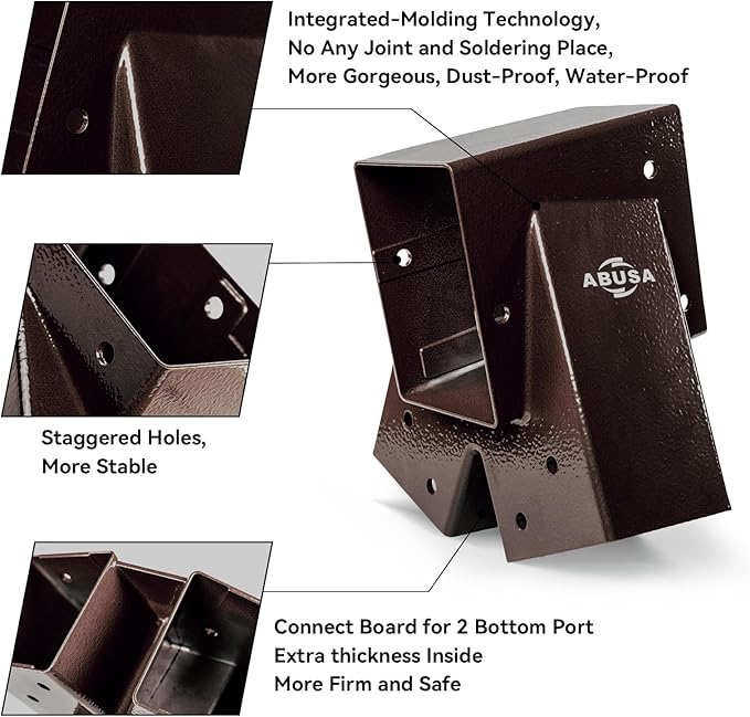 Heavy Duty Swing Sets Brackets Including 2 A-Frame Swing Set Brackets and 4 Swing Hangers for Playground Equipment Mounting Parts Hardware Included (Bronze)
