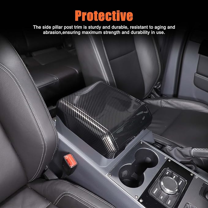 Armrest Box Cover Center Console Pad Compatible with INEOS Grenadier 2020-2025, Auto Armrest Cover, Fashionable and Beautiful, Waterproof Car Center Console Armrest Cover (Carbon Fiber)
